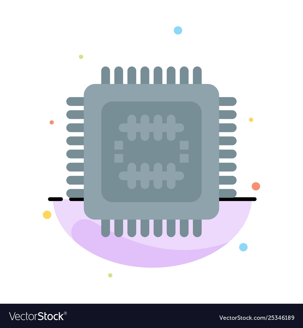 System tech technology cpu abstract flat color vector image System tech technology cpu abstract flat color