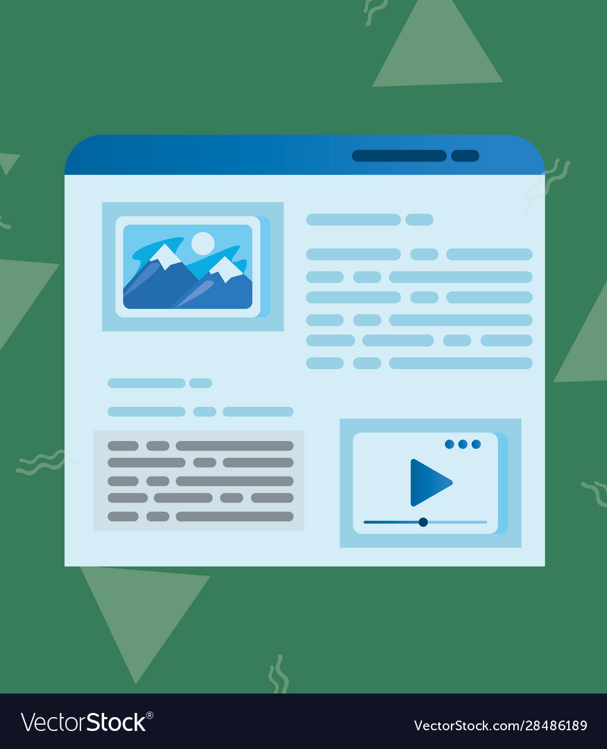 Template webpage window isolated icon
