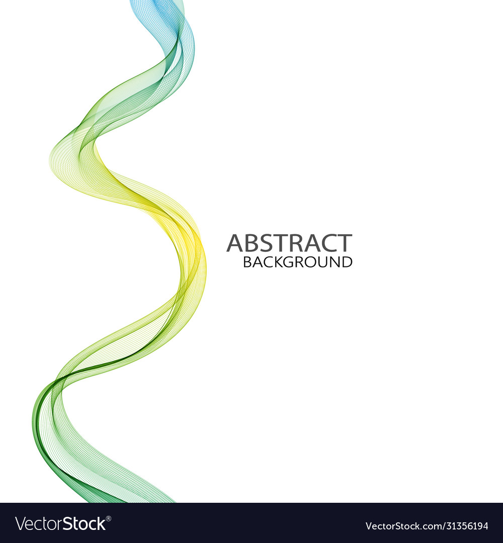 Abstract color wave design element yellow vector image Abstract color wave design element yellow