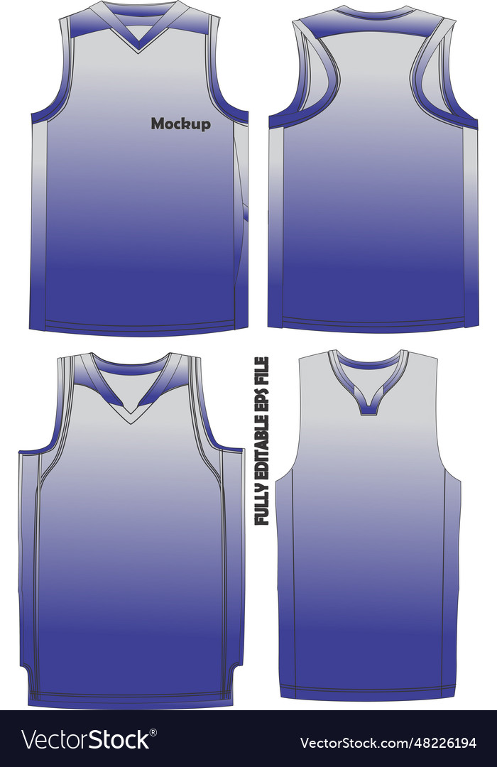 Basketball jersey mock ups Royalty Free Vector Image