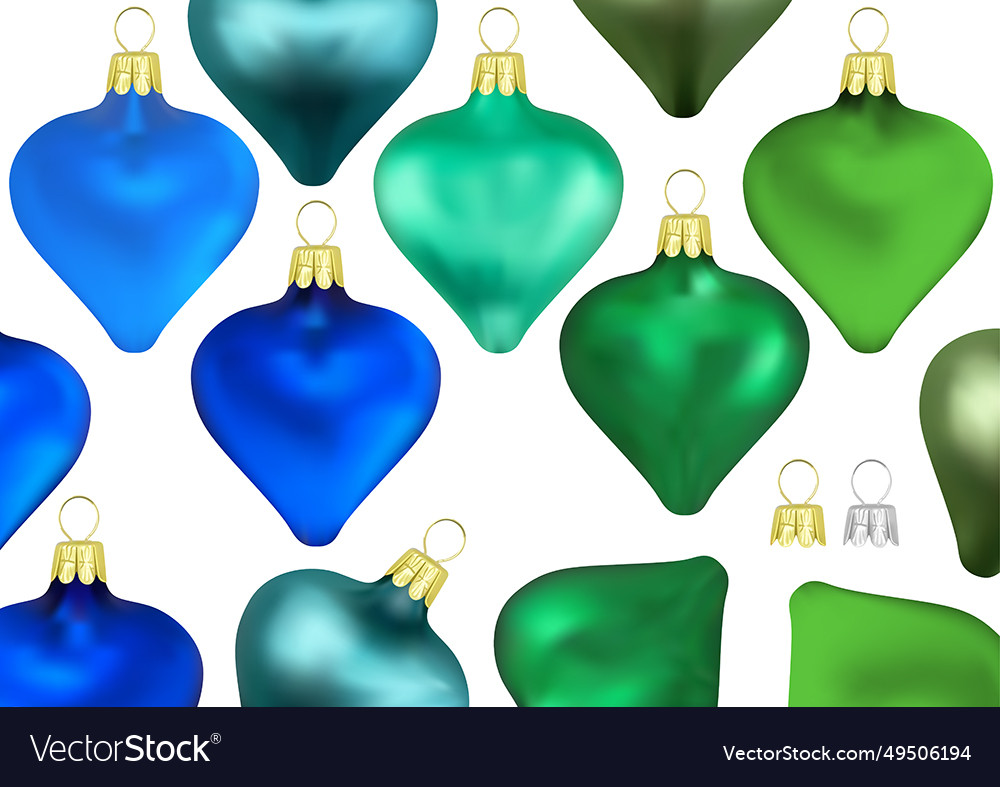 Blue and green christmas decorations