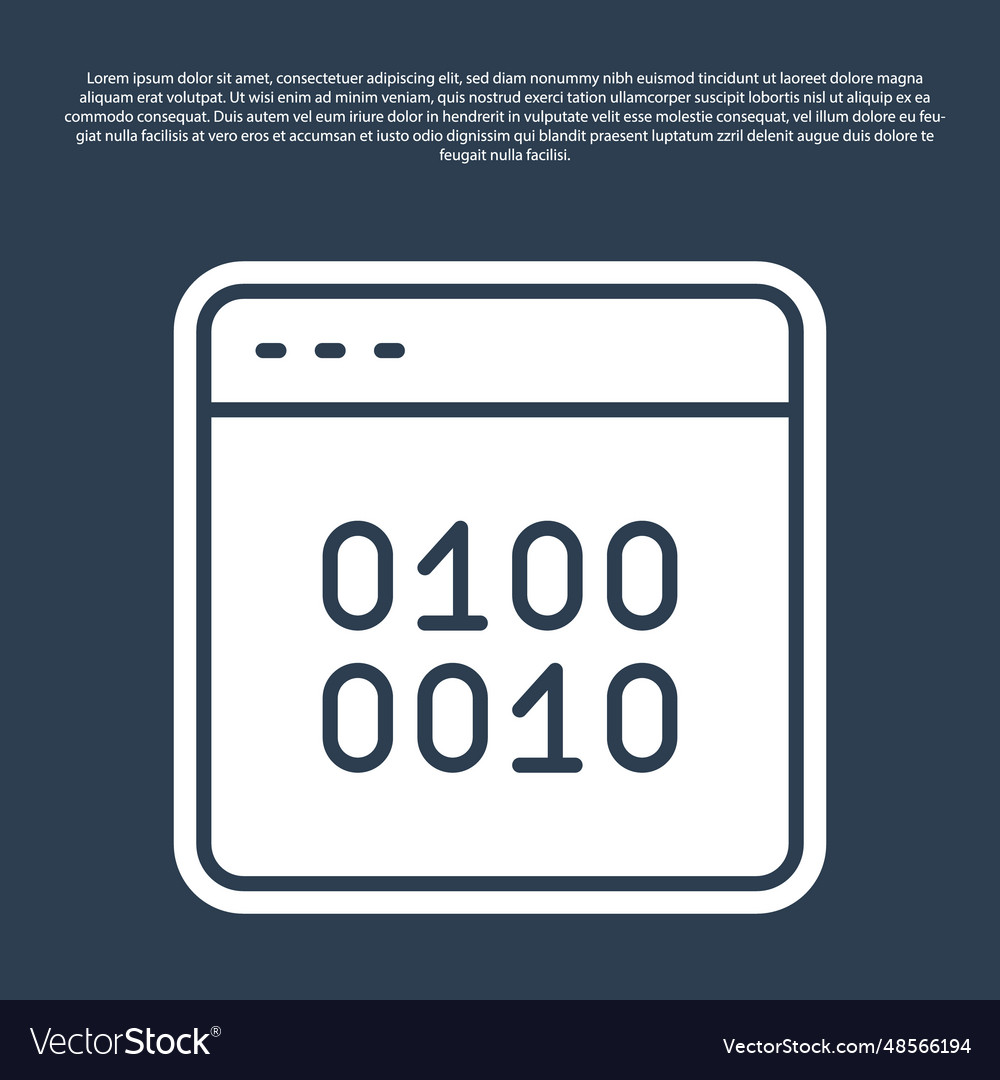 Blaue Linie binäre Code-Symbol isoliert vector image Blaue Linie binäre Code-Symbol isoliert