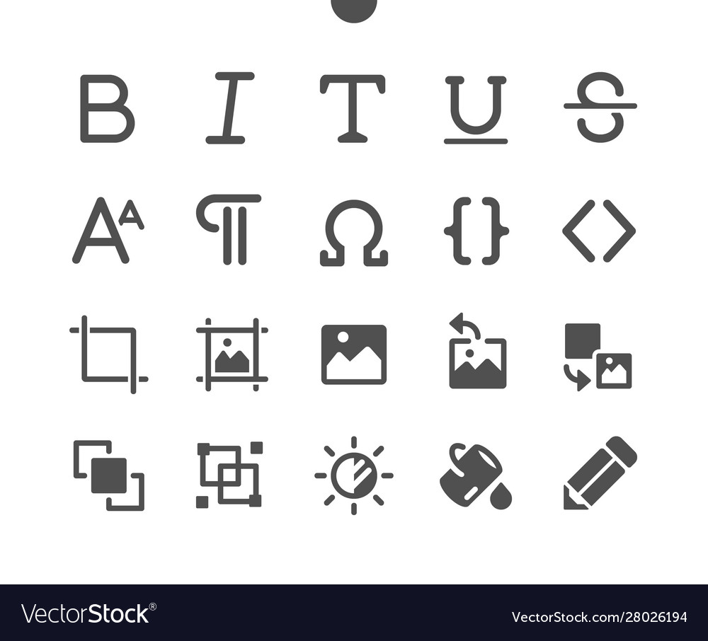 Edit text v3 ui pixel perfect well-crafted icons vector image Edit text v3 ui pixel perfect well-crafted icons