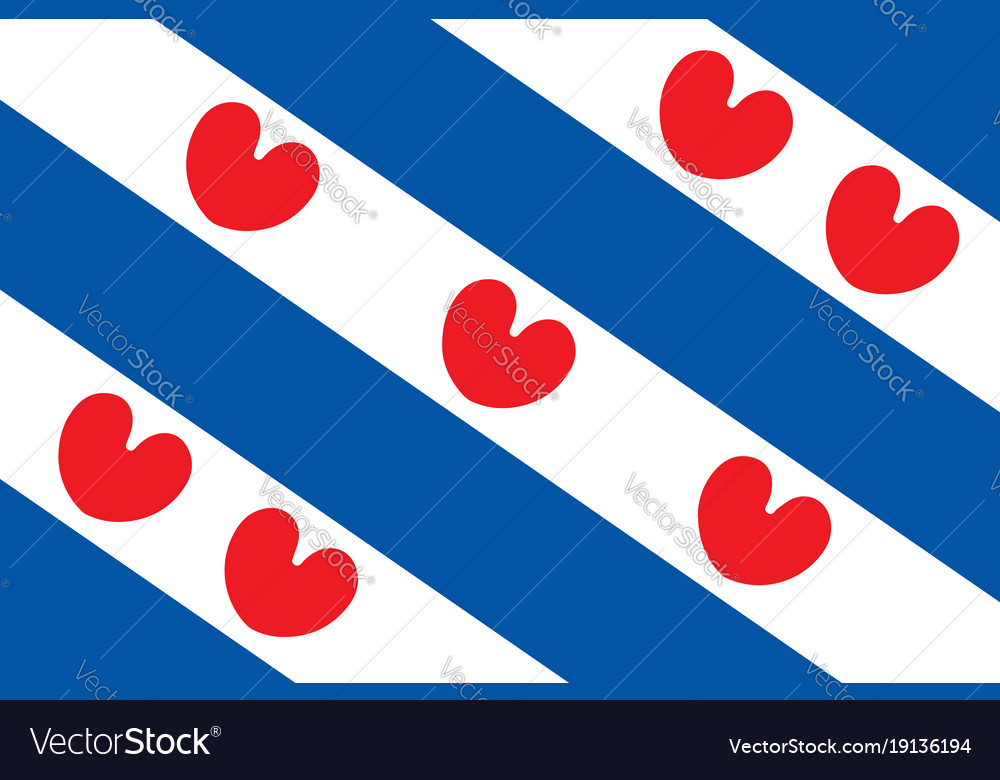 Flag of friesland netherlands