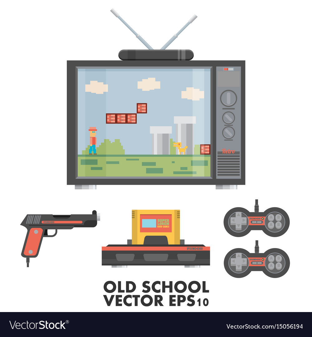 Flat design concept of game environment tools