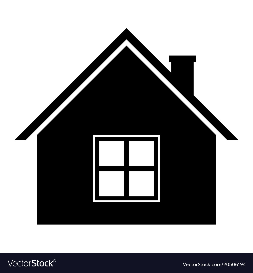 Download Home icon black silhouette symbol of residential Vector Image