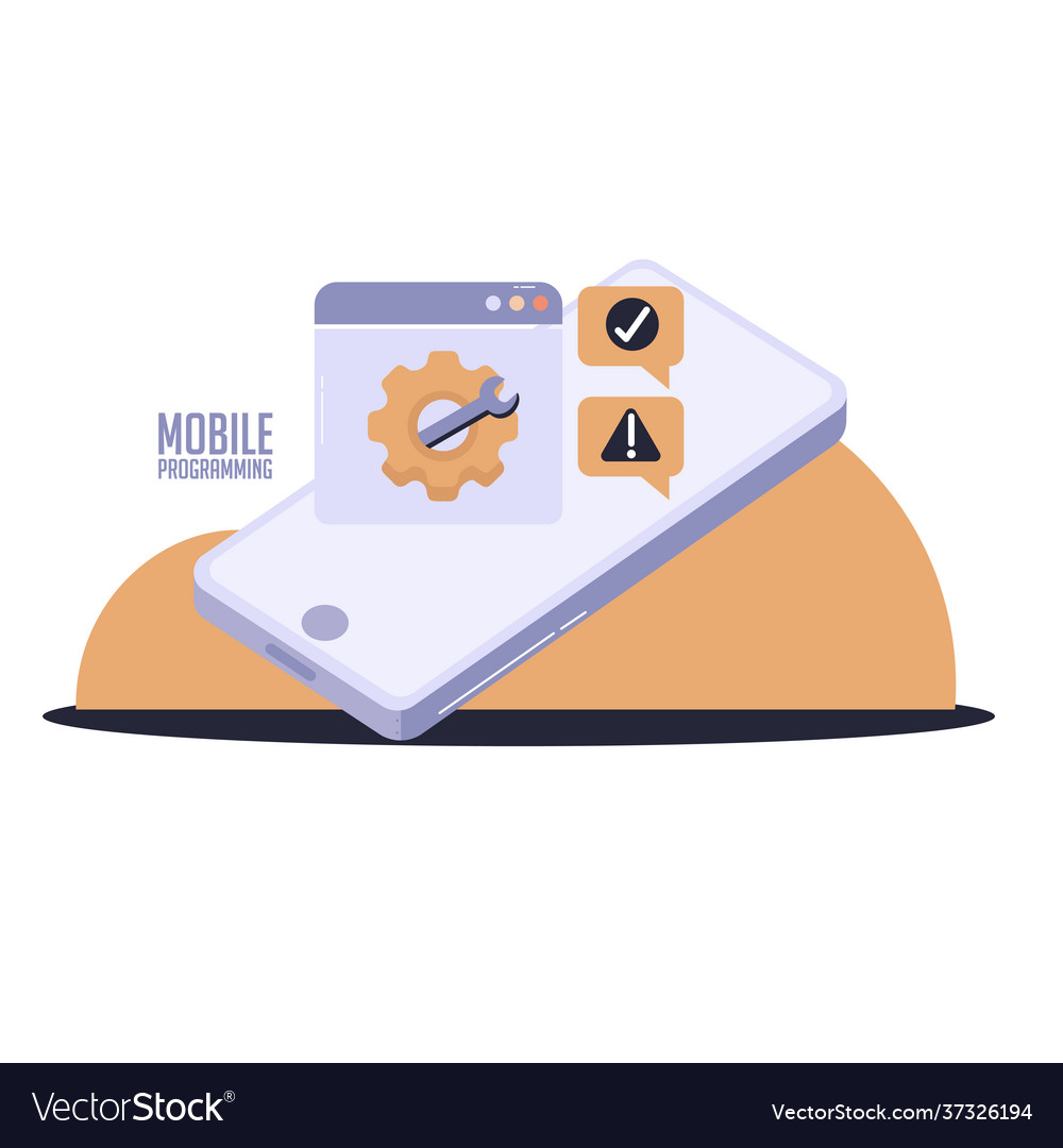 Isolated tools programming vector image Isolated tools programming
