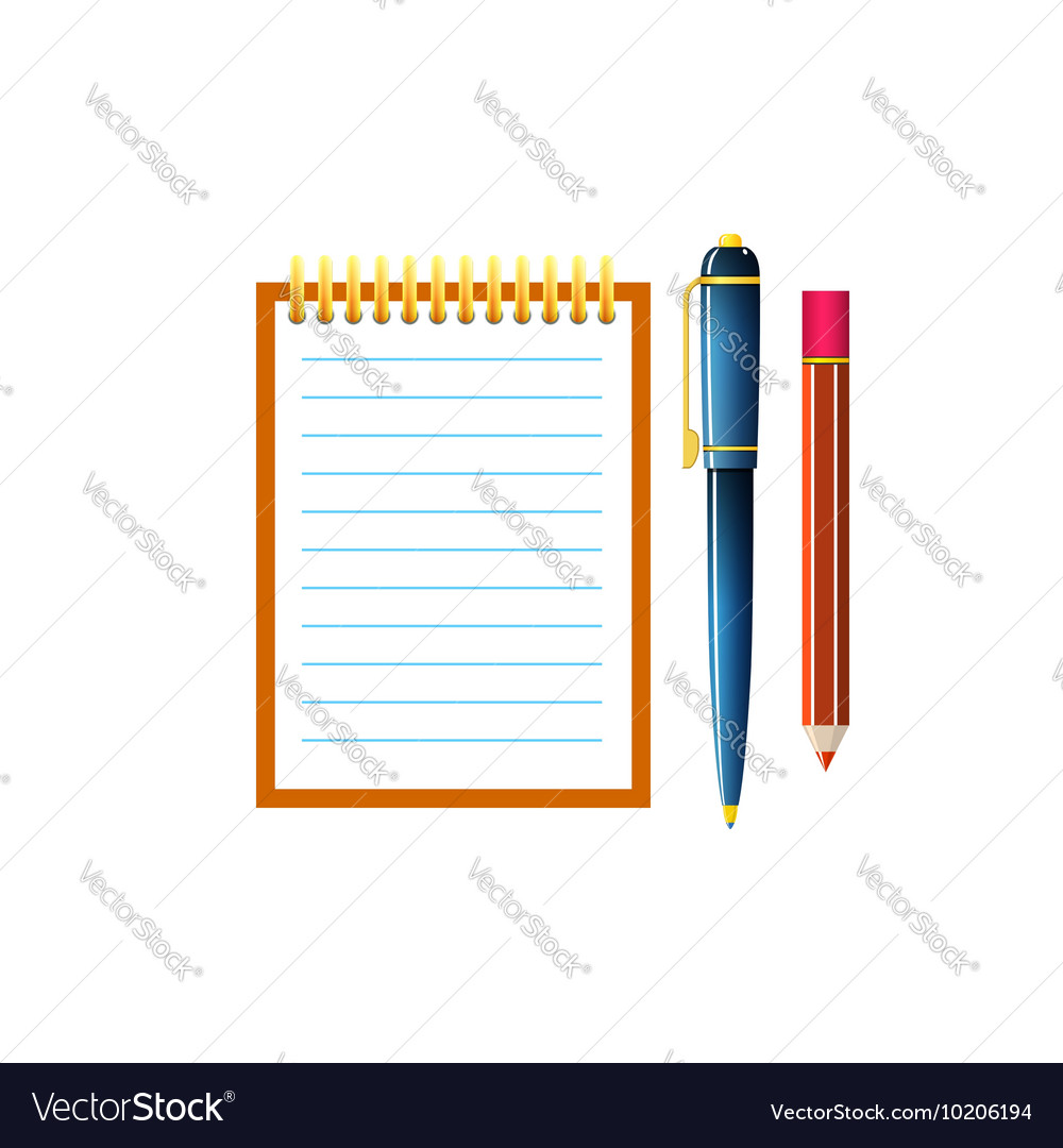 Notebook isolated on white