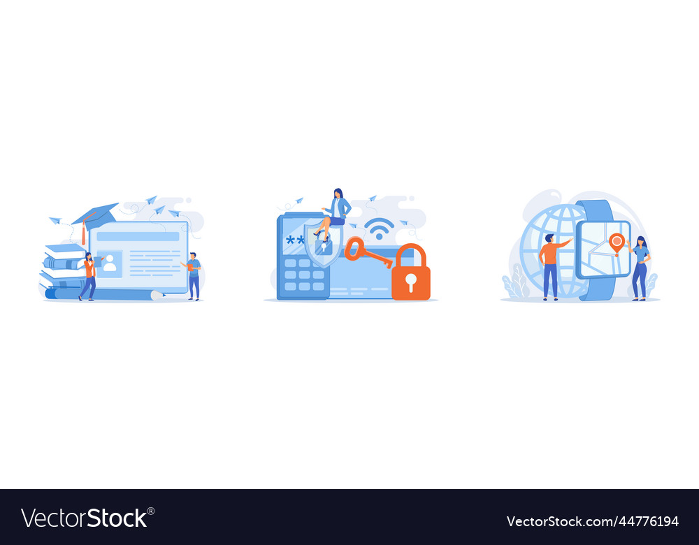 School smart card with photo and users access Vector Image