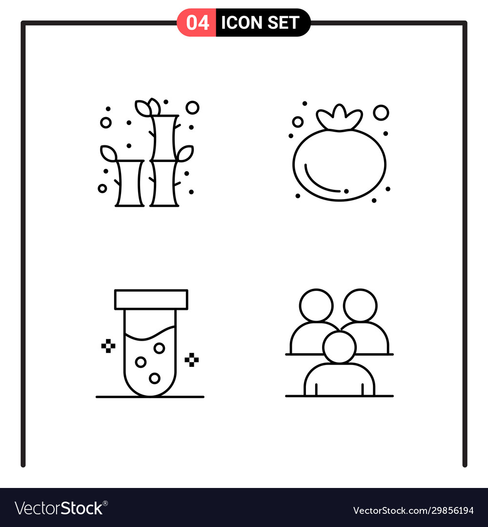 Set 4 line style icons for web and mobile vector image Set 4 line style icons for web and mobile