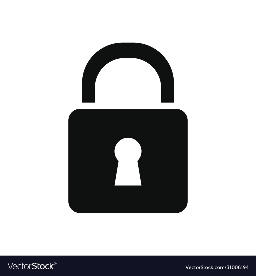 Smartphone app buttons concept security padlock