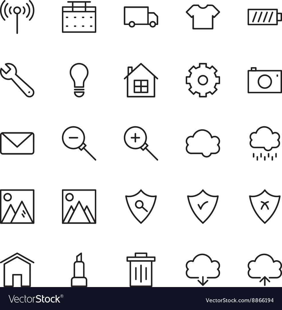 Web UI Icon Set - Line Icons