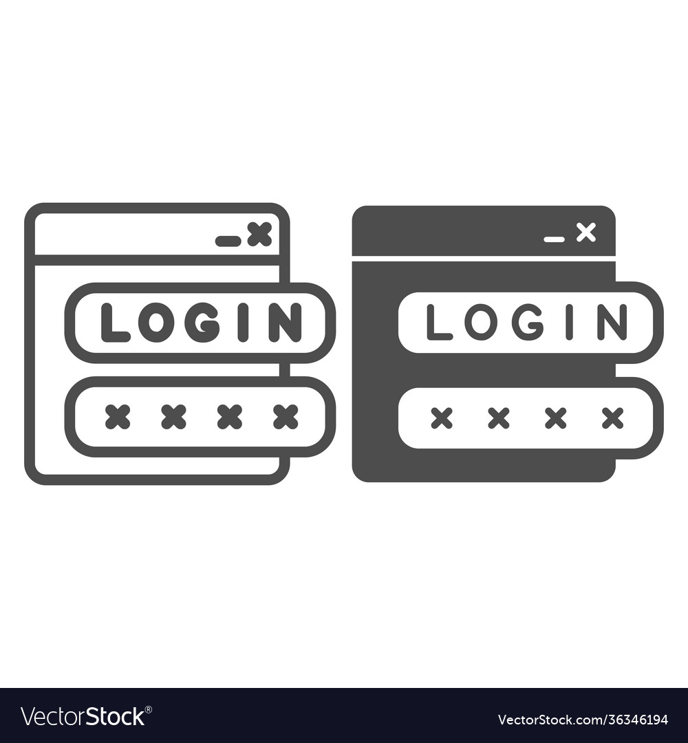 Webseite mit Benutzerberechtigungszeile und solid vector image Webseite mit Benutzerberechtigungszeile und solid