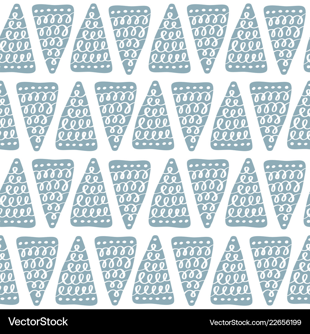 Christmas tree seamless pattern Royalty Free Vector Image