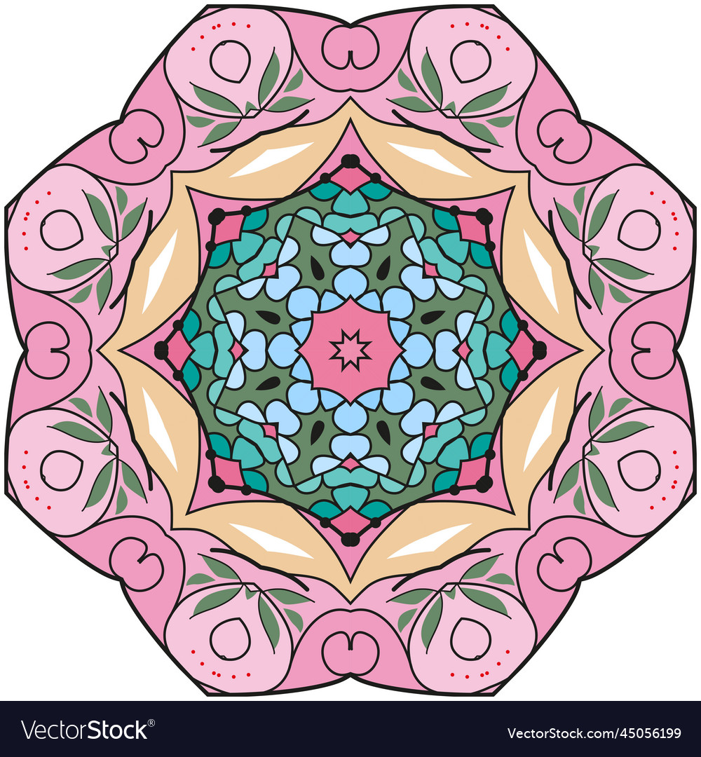 Colorful cute mandalas decorative unusual round vector image Colorful cute mandalas decorative unusual round