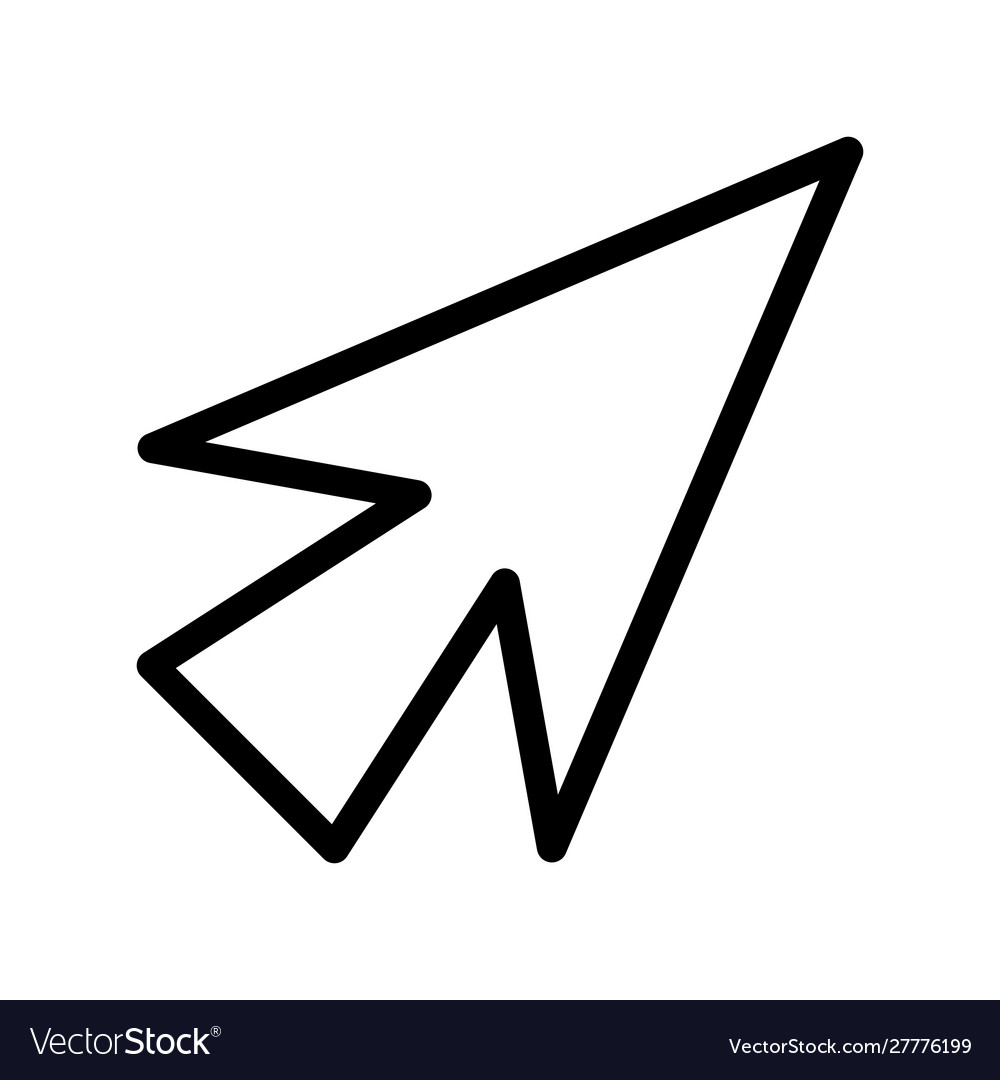 Cursor icon with white background