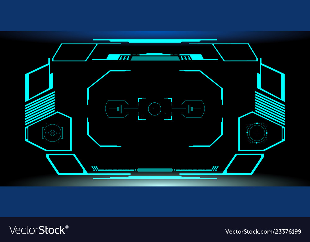 Hud futuristic elements automatic virtual target