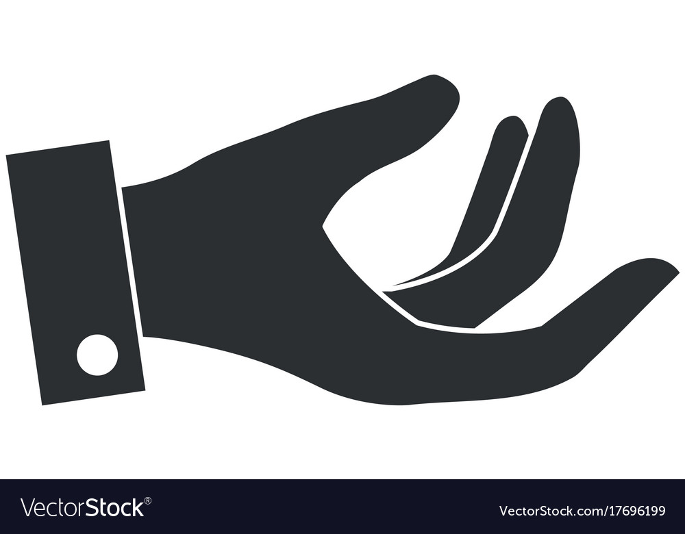 Human hand catching icon Royalty Free Vector Image