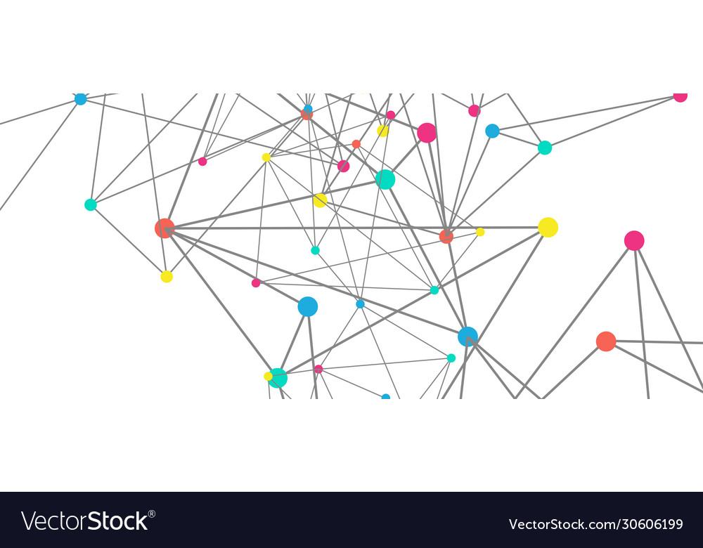 Line points connections triangular technology