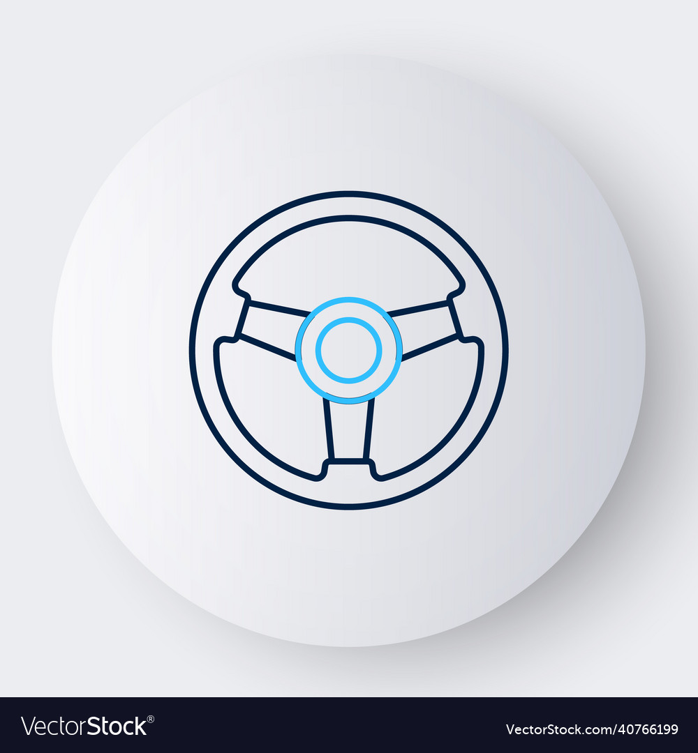 Line racing simulator cockpit icon isolated