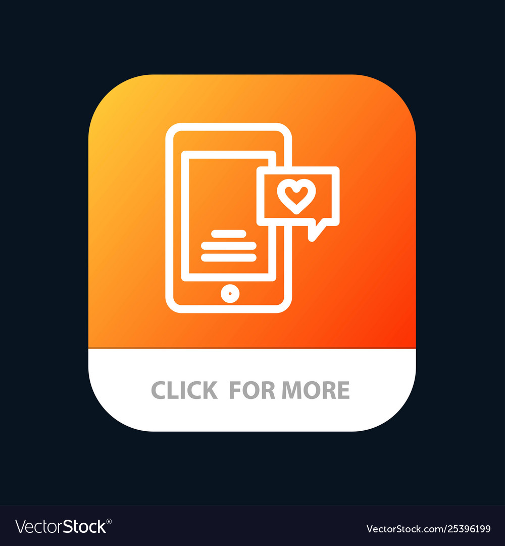 Mobile chat bubble love app Royalty Free Vector Image