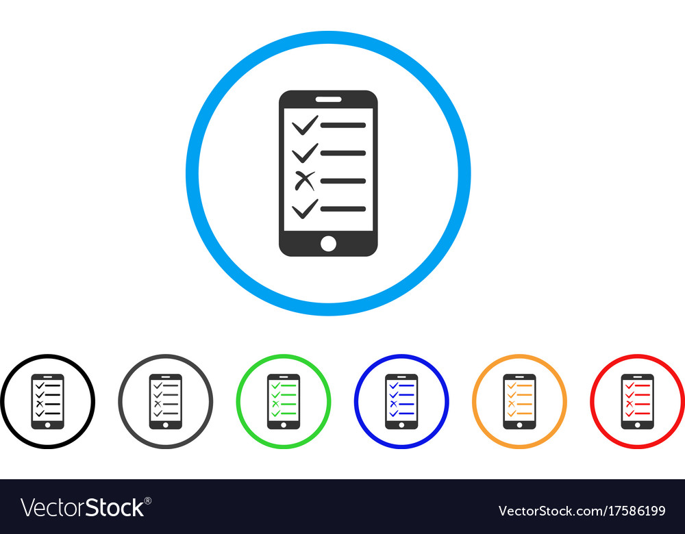 Mobile todo list rounded icon