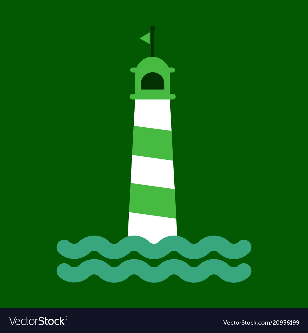 Realistic lighthouse building isolated on Vector Image