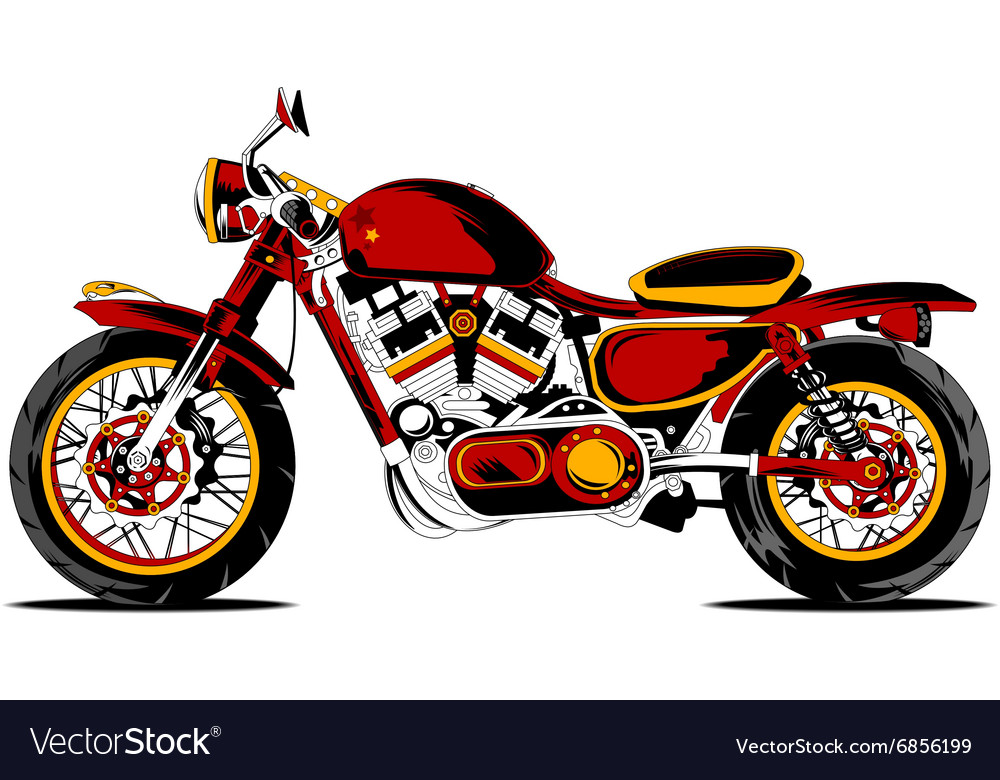 Retro redmotorcycle