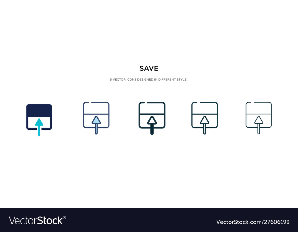 Save icon in different style two colored