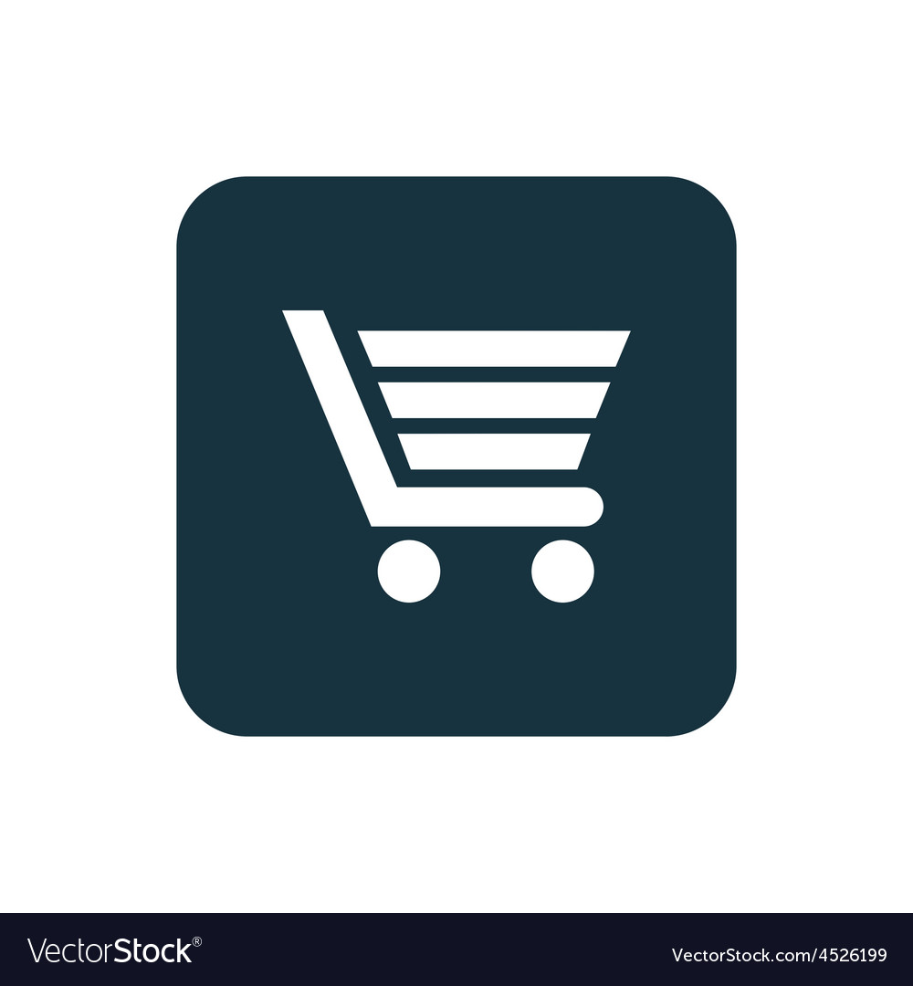 Shopping cart icon rounded squares button