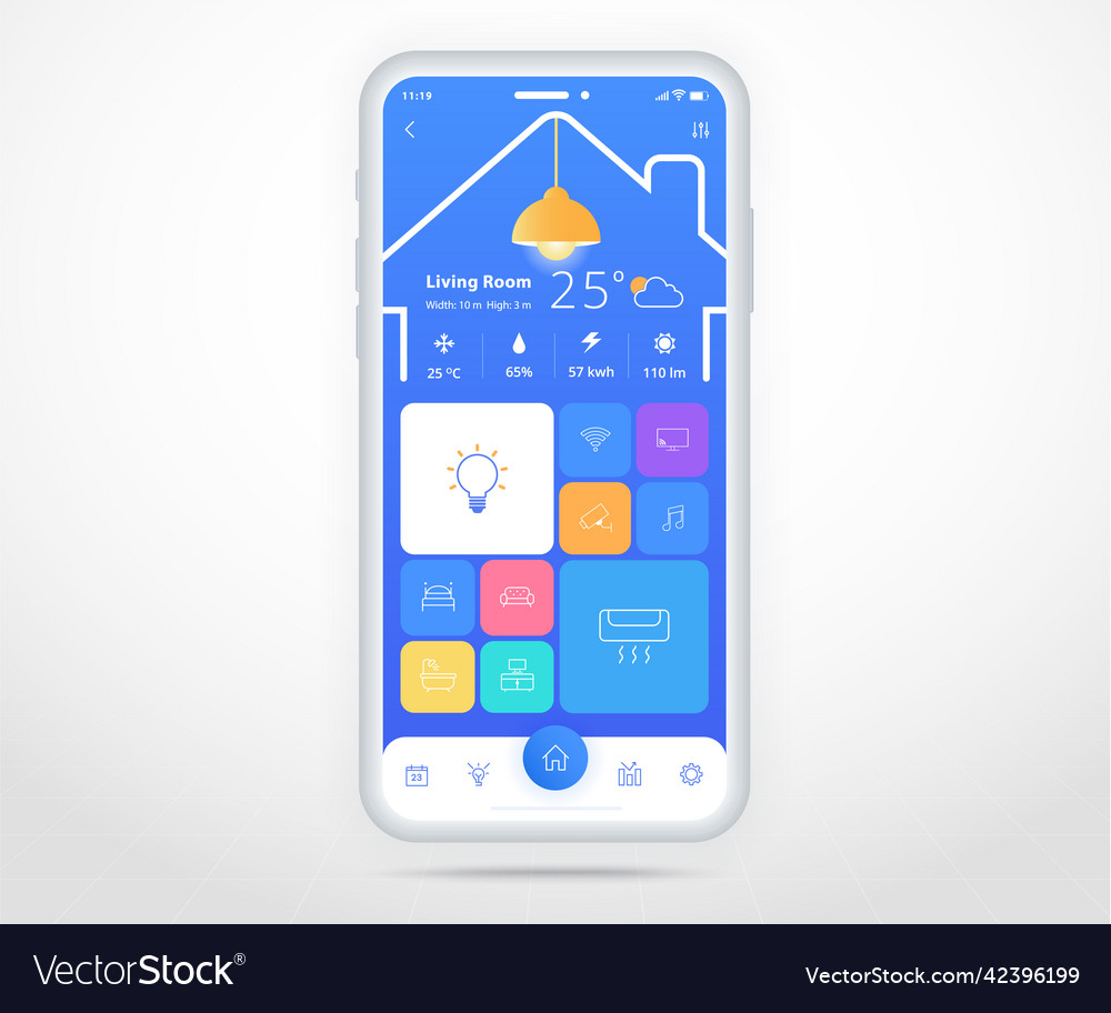 Smartphone smart home controlled app ux ui iot