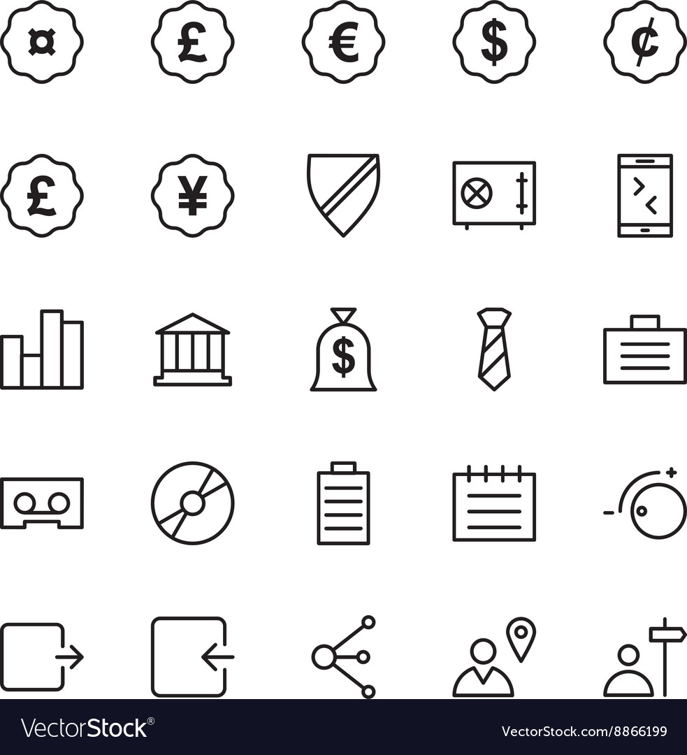 Web and user interface outline icons 9