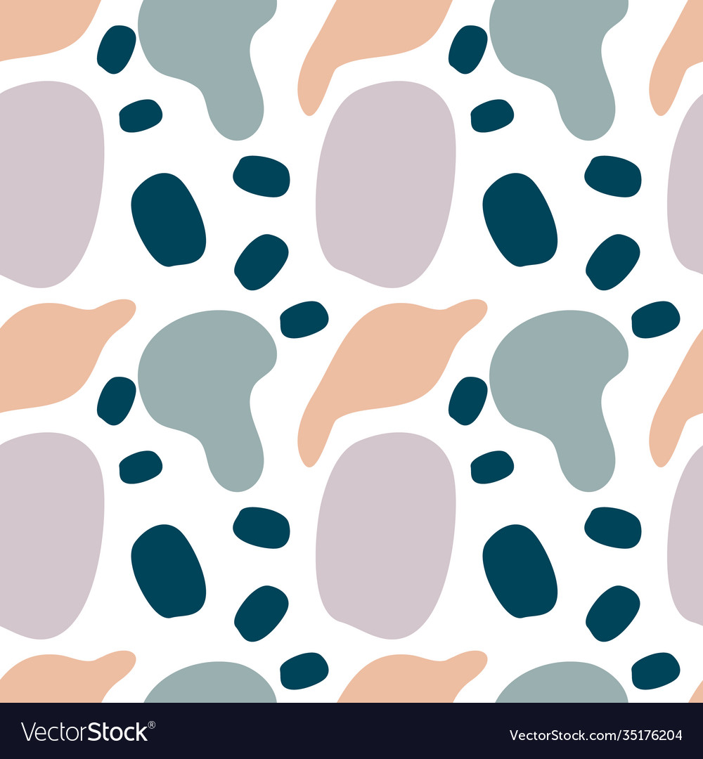 Abstract circle blots seamless pattern