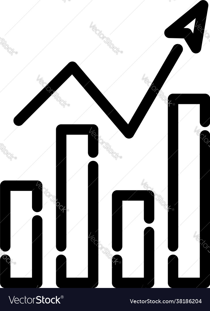 Analytics chart icon Royalty Free Vector Image