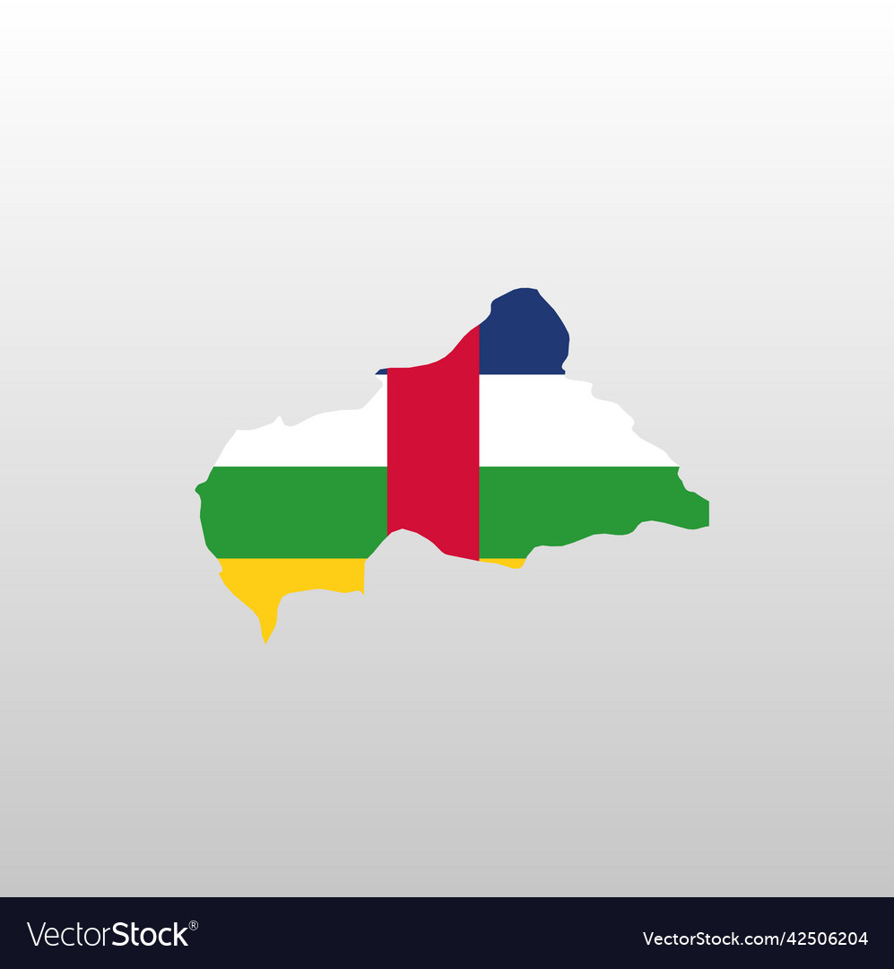 Central African Republic National Flag In Country Vector Image