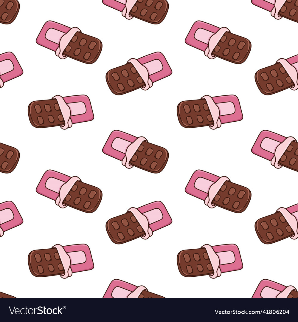 Chocolate bar pattern vector image Chocolate bar pattern