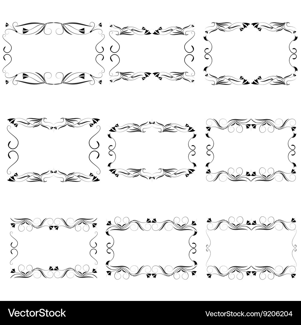 Decorative frames Royalty Free Vector Image - VectorStock