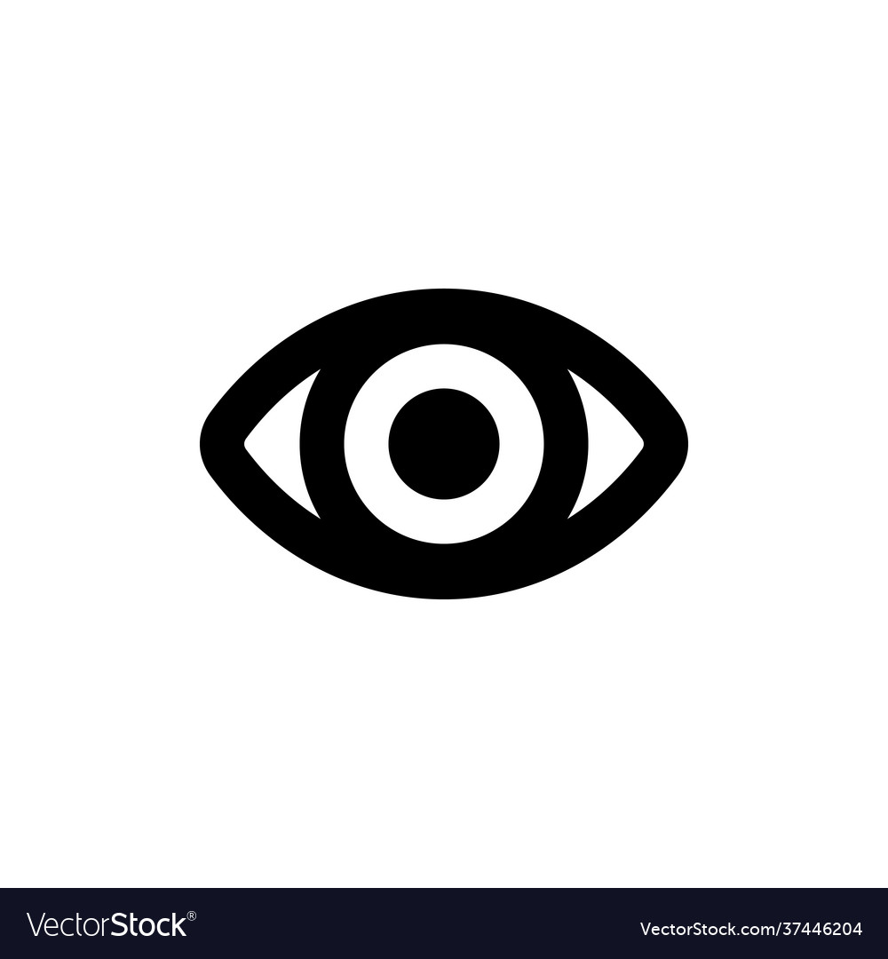 Eye icon isolated single sign Royalty Free Vector Image