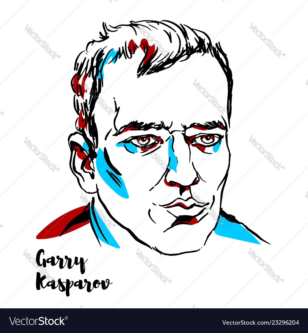 Worlds great chess games karpov - kasparov Vector Image