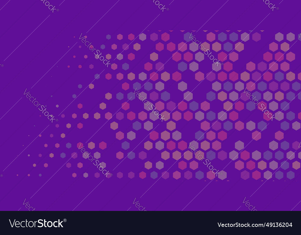 Geometric multi size hexagon with color