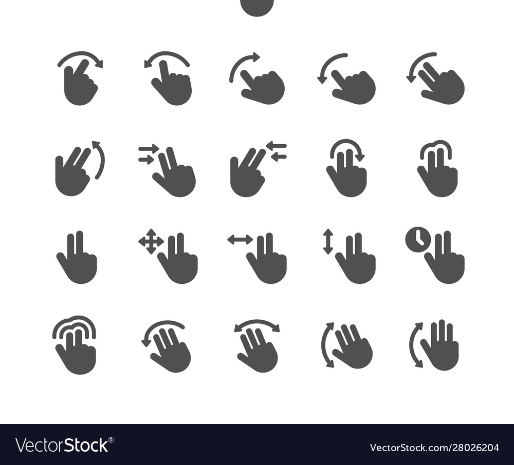Gesture v2 ui pixel perfect well-crafted icons