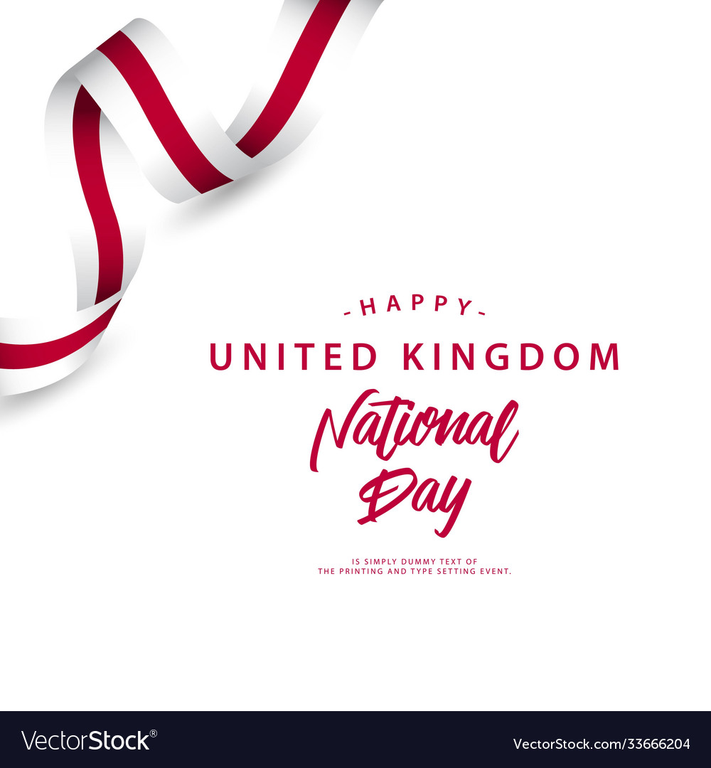 Happy united Kingdom National Day Template Design vector image Happy united Kingdom National Day Template Design