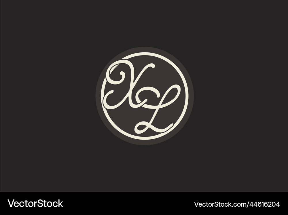 Initial letter xl monogram logo with simple Vector Image