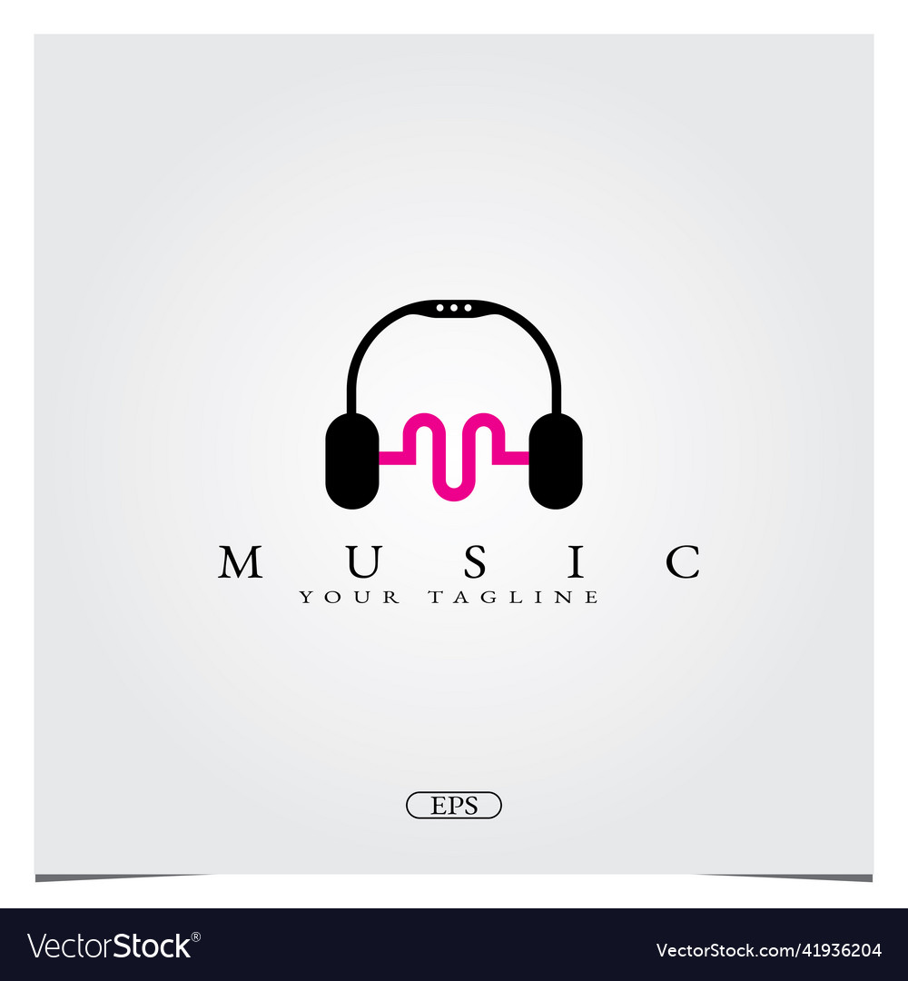 Letter m music logo design premium elegant