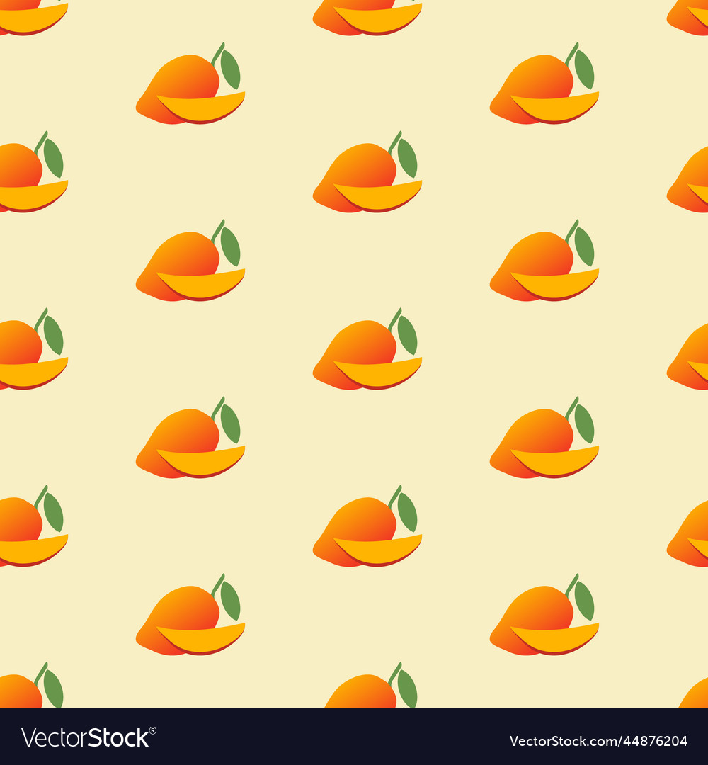 Mango seamless pattern vector image Mango seamless pattern