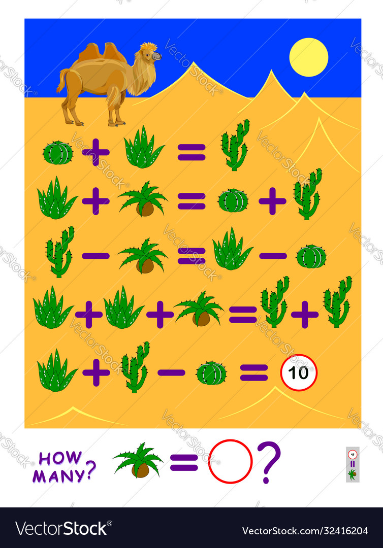 Mathematical logic puzzle game for children