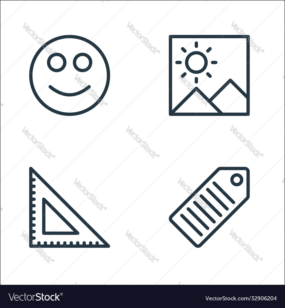 Miscellaneous line icons linear set quality