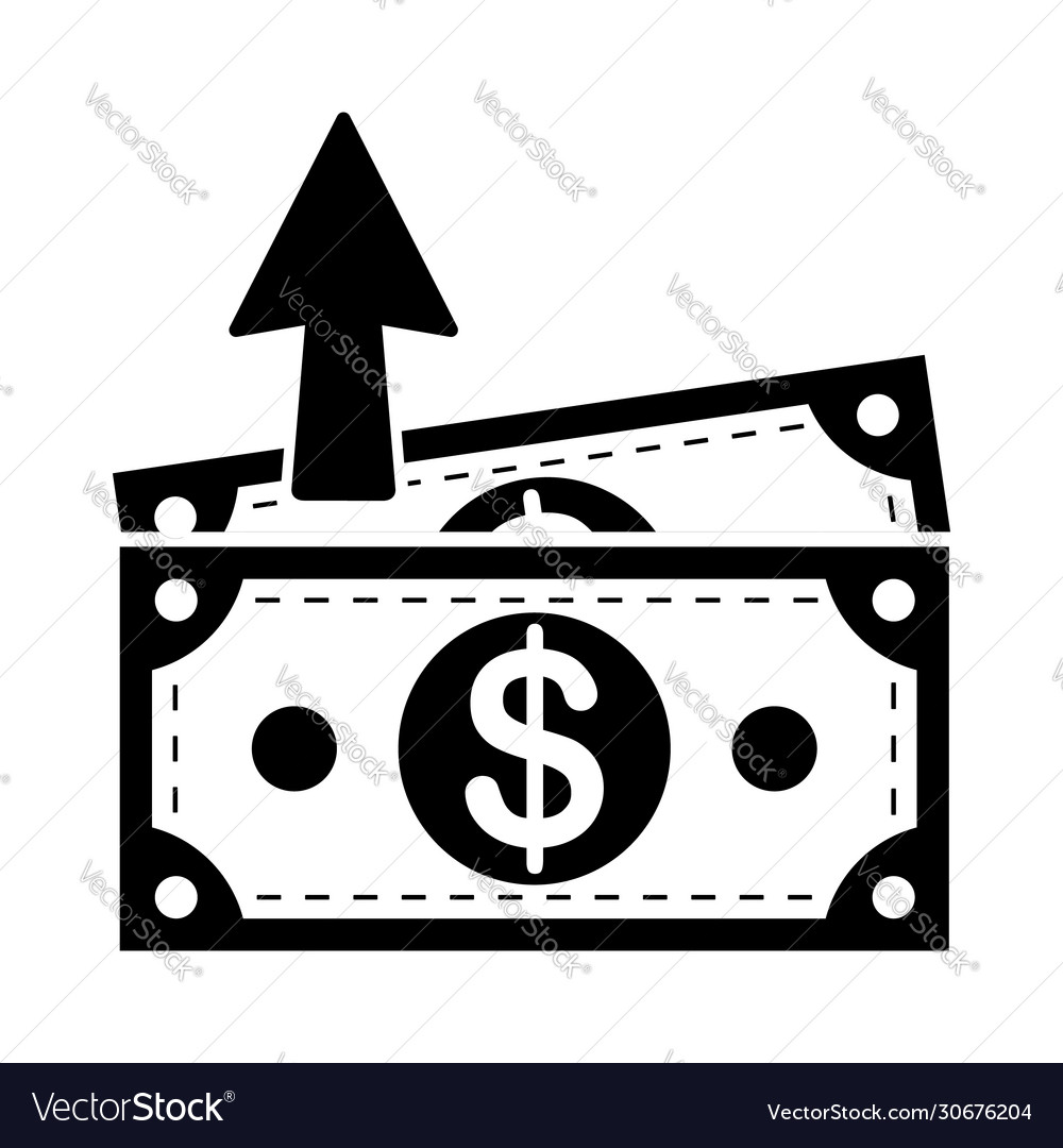 Money increase icon dollar growth