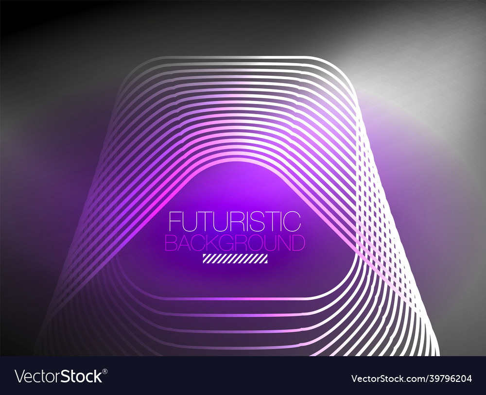Neon color square shape lines abstract background vector image Neon color square shape lines abstract background