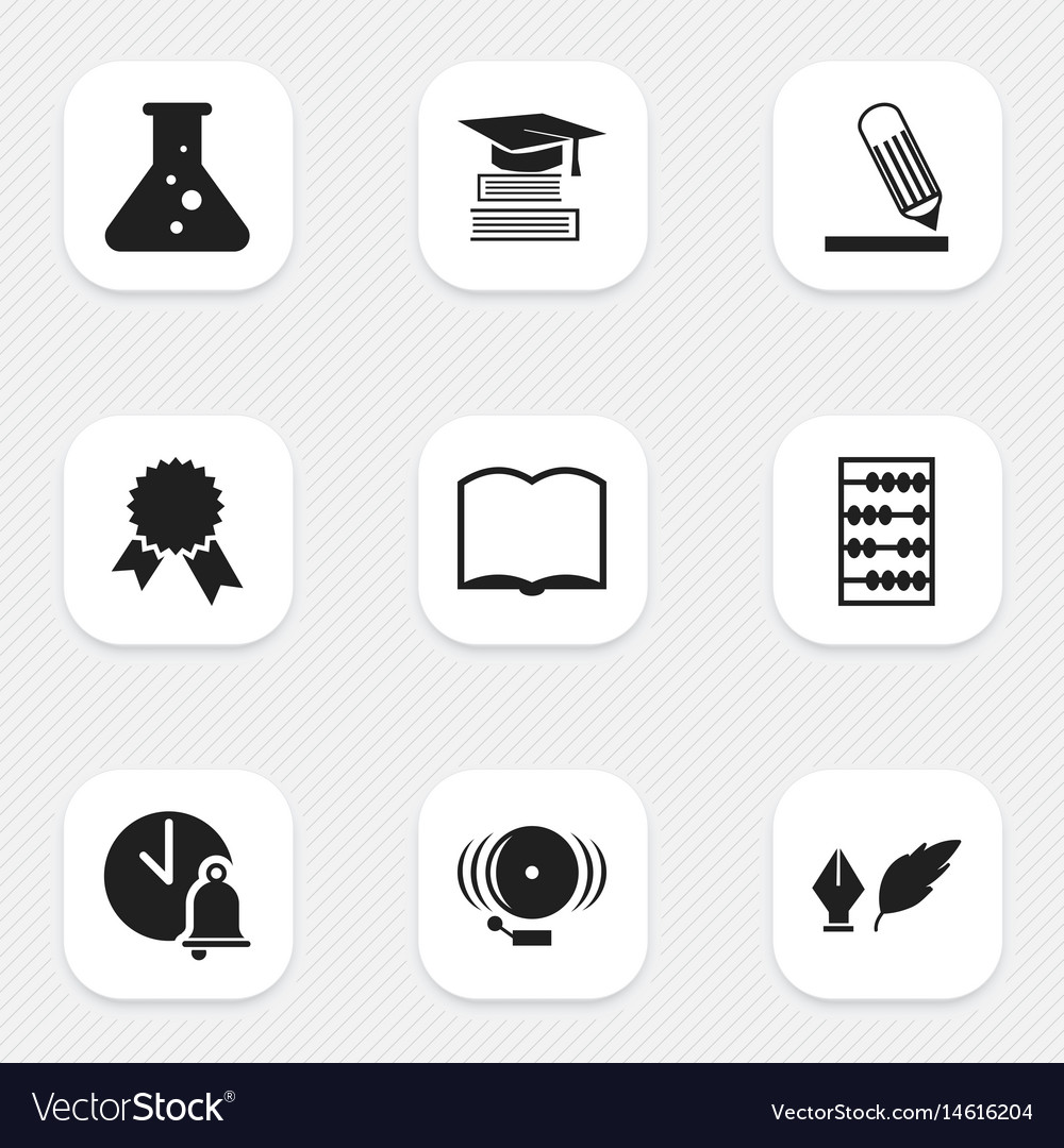 Set of 9 editable science icons includes symbols